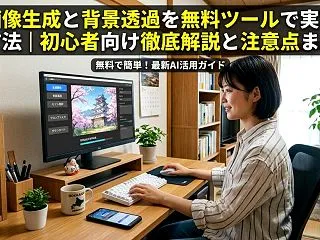 AI画像生成と背景透過を無料ツールで実現…