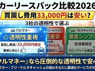 カーリースバック比較2026｜買戻し費用…