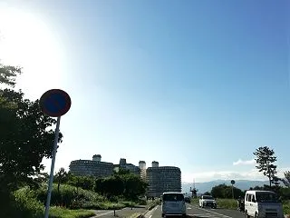 守山の湖畔から夕日（と）1459日目の4…