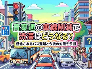 青葉通の車線削減で渋滞はどうなる？懸念さ…