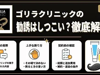 ゴリラクリニックの勧誘はしつこい？断り方…