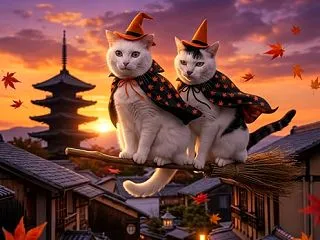 魔女ねこはお散歩中