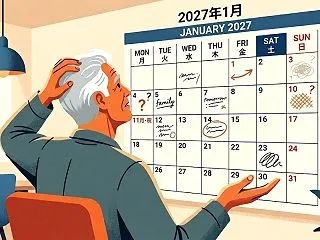 287. 月曜始まりの壁掛けカレンダーに…