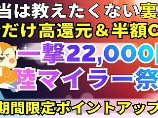 【激アツ】陸マイラー祭りで22,000円…