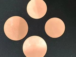 銅 円板 直径76mmと64mm