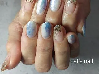 水彩ネイル