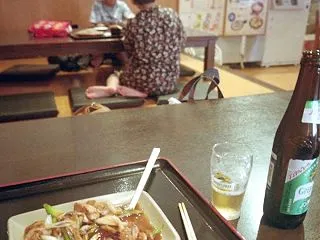 温泉の食事処で