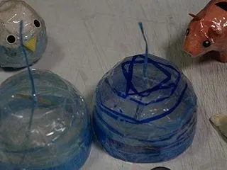 『ティッシュとセロテープで、風鈴を作る♪…