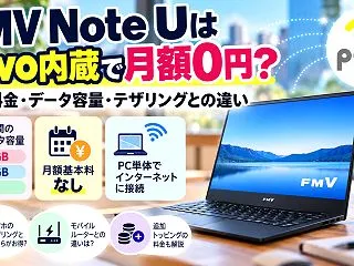 FMV Note Uはpovo内蔵で月額…