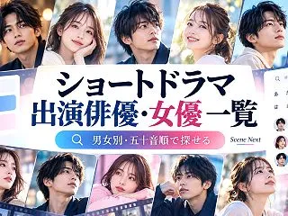 ショートドラマ出演俳優・女優一覧｜男女別…