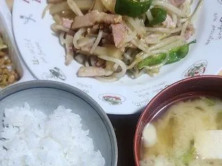 冷蔵庫整理の晩ごはん