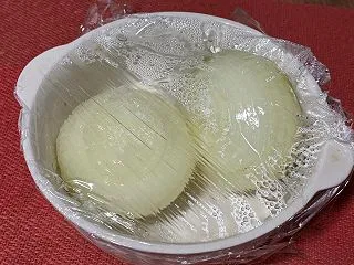玉ねぎのレンジ蒸し