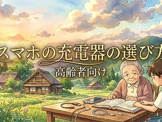スマホの充電器の選び方｜高齢者向け