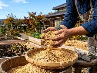 もみ殻と米ぬかはそのまま撒くな！窒素飢餓…
