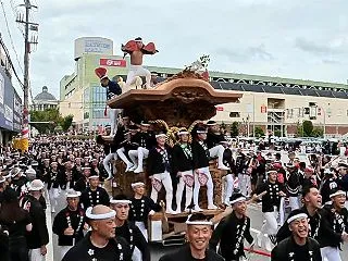 【迫力】岸和田だんじり祭 試験曳き！カン…