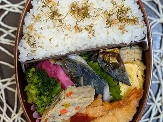 鯖を入れると気分が良い～夫のお弁当743