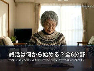 終活を何から始めるか迷う人へ、6つのジャ…