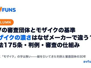 【コラム】AVの審査団体とモザイクの基準…