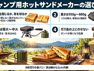 具がもれる人へ。キャンプ用ホットサンドメ…