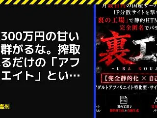 月収300万円の甘い夢に群がるな。搾取さ…