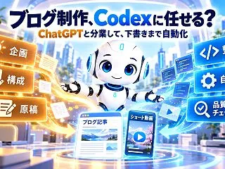 ブログもShortsもCodexに任せる…