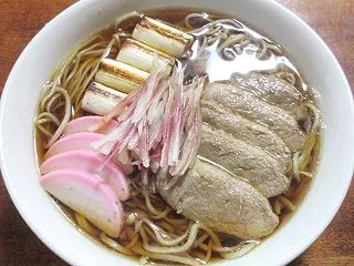 今日の昼そば(鴨南蛮)