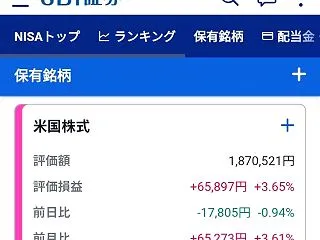 NISAの米国株の含み益が増加した！銘柄…