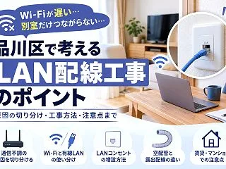 品川区のLAN配線工事｜Wi-Fi不調の…