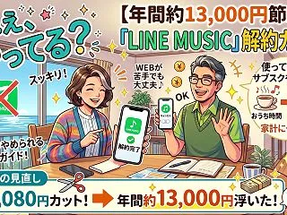 【LINE MUSIC解約】年1.3万円…