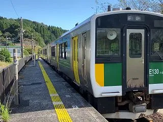 上総亀山駅（久留里線 JR東日本）台風2…