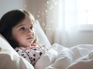 眠りから覚めた女の子 