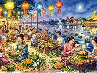 オークパンサー祝祭を前にビエンチャン市内…