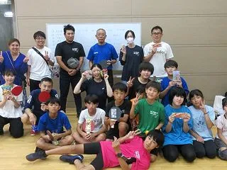 所沢卓球連盟会長が登場した卓球交流