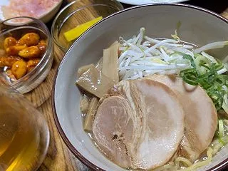 今日のおうちディナー 北海道ラーメンと永…