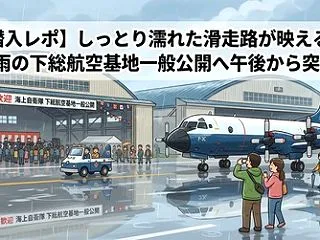 【潜入レポ】しっとり濡れた滑走路が映える…