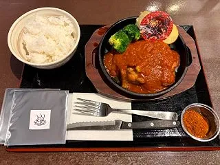 極楽湯でFFレゾナンス コラボ飯のイフリ…