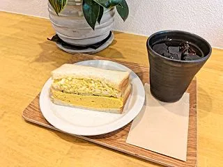【新店】たまごたっぷりなサンドモーニング…