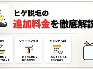 ヒゲ脱毛の追加費用はいくら？麻酔代・キャ…