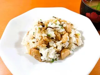 🍚 鶏肉とキノコの混ぜご飯