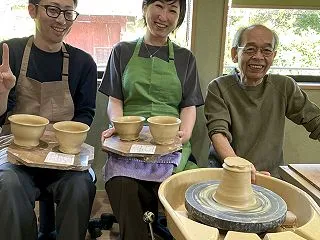 陶芸体験をされた東京都からおいでのご夫婦