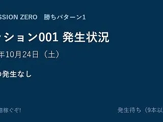 【ミッション001】勝ちパターン1 発生…