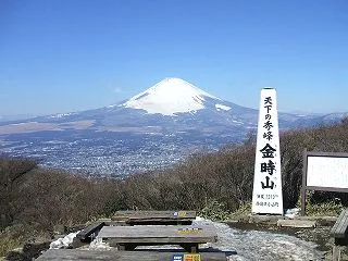 仙石から金時山へ富士山を見に行く