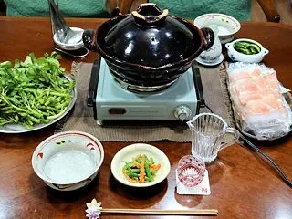 道志村のクレソンと大山豚のしゃぶしゃぶ
