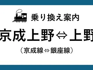【京成上野駅⇔上野駅】京成線⇔銀座線の乗…