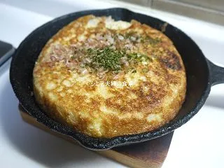 グルグル混ぜて・・・長芋鉄板！