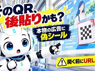 電車の広告に偽QRシール？実例で学ぶ「ク…