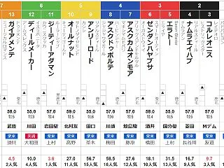 土曜京都11R カシオペアS 予想