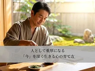 人として重厚になる｜「今」を深く生きる心…