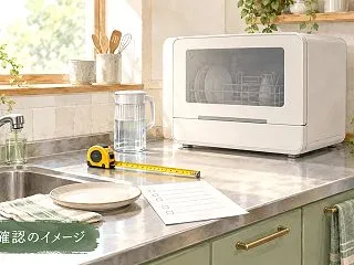タンク式食洗機を棚の下に置きたい｜給水方…