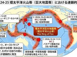 昨日今日の大きな地震を時系列で説明してく…
